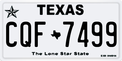 TX license plate CQF7499
