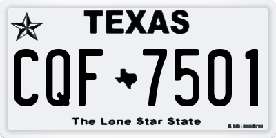TX license plate CQF7501