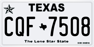 TX license plate CQF7508