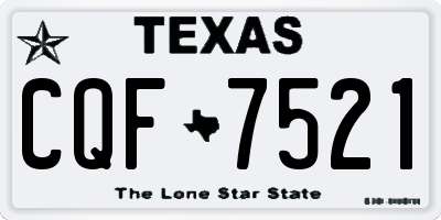 TX license plate CQF7521