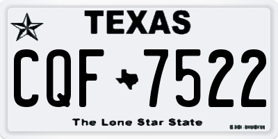 TX license plate CQF7522