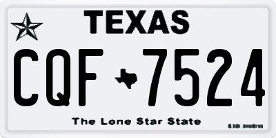TX license plate CQF7524