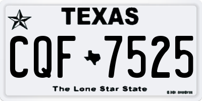 TX license plate CQF7525