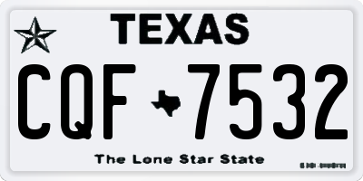 TX license plate CQF7532