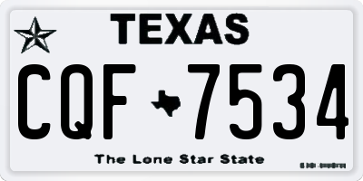 TX license plate CQF7534