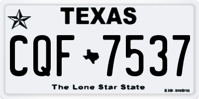 TX license plate CQF7537
