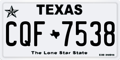 TX license plate CQF7538