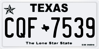 TX license plate CQF7539