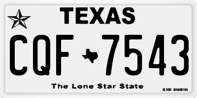 TX license plate CQF7543