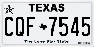 TX license plate CQF7545