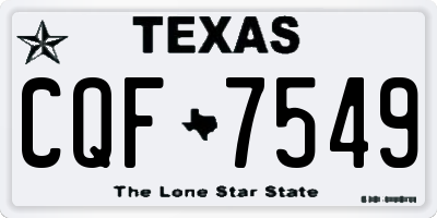 TX license plate CQF7549