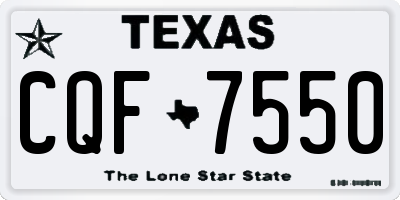 TX license plate CQF7550