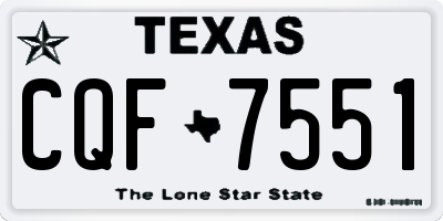 TX license plate CQF7551
