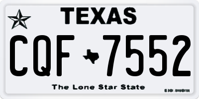 TX license plate CQF7552