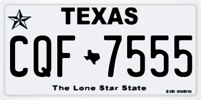 TX license plate CQF7555