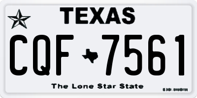 TX license plate CQF7561