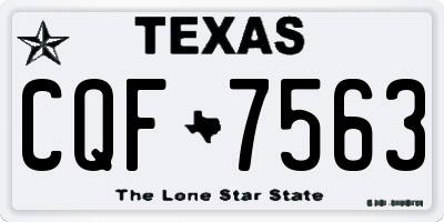 TX license plate CQF7563