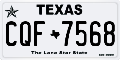 TX license plate CQF7568