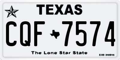 TX license plate CQF7574
