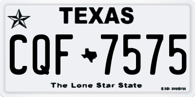 TX license plate CQF7575