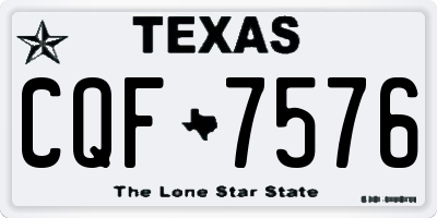 TX license plate CQF7576