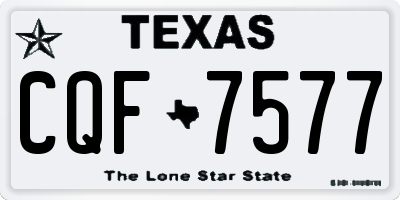 TX license plate CQF7577