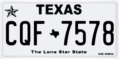 TX license plate CQF7578