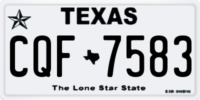 TX license plate CQF7583