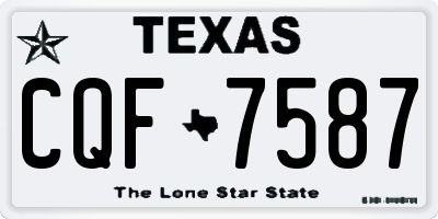TX license plate CQF7587