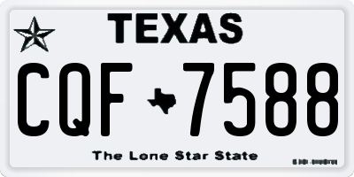 TX license plate CQF7588
