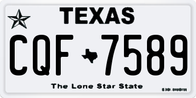 TX license plate CQF7589