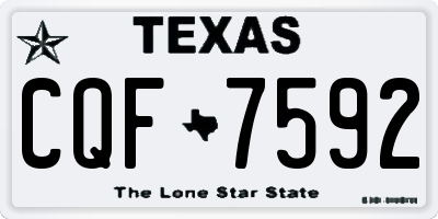 TX license plate CQF7592