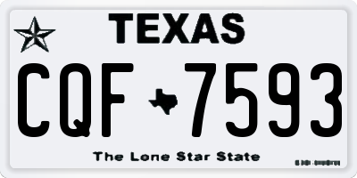 TX license plate CQF7593