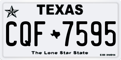 TX license plate CQF7595