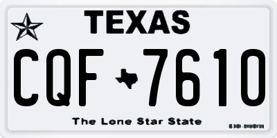 TX license plate CQF7610
