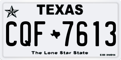 TX license plate CQF7613