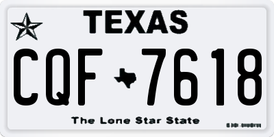 TX license plate CQF7618