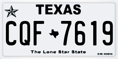 TX license plate CQF7619