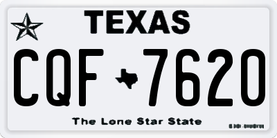 TX license plate CQF7620