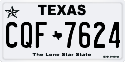 TX license plate CQF7624