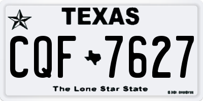 TX license plate CQF7627