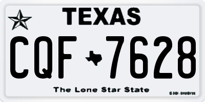 TX license plate CQF7628