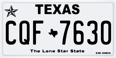 TX license plate CQF7630