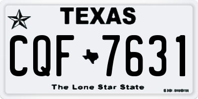 TX license plate CQF7631