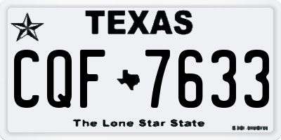 TX license plate CQF7633