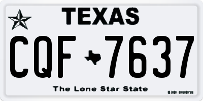 TX license plate CQF7637