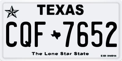 TX license plate CQF7652