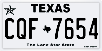 TX license plate CQF7654