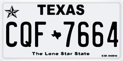TX license plate CQF7664