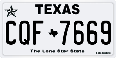 TX license plate CQF7669